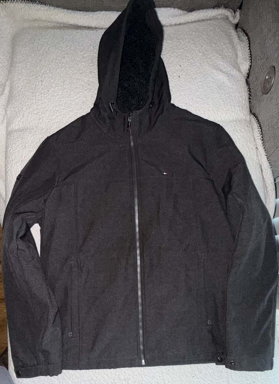 Tommy Hilfiger Men's Soft Shell Sherpa Lined Performance Jacket Gray XL